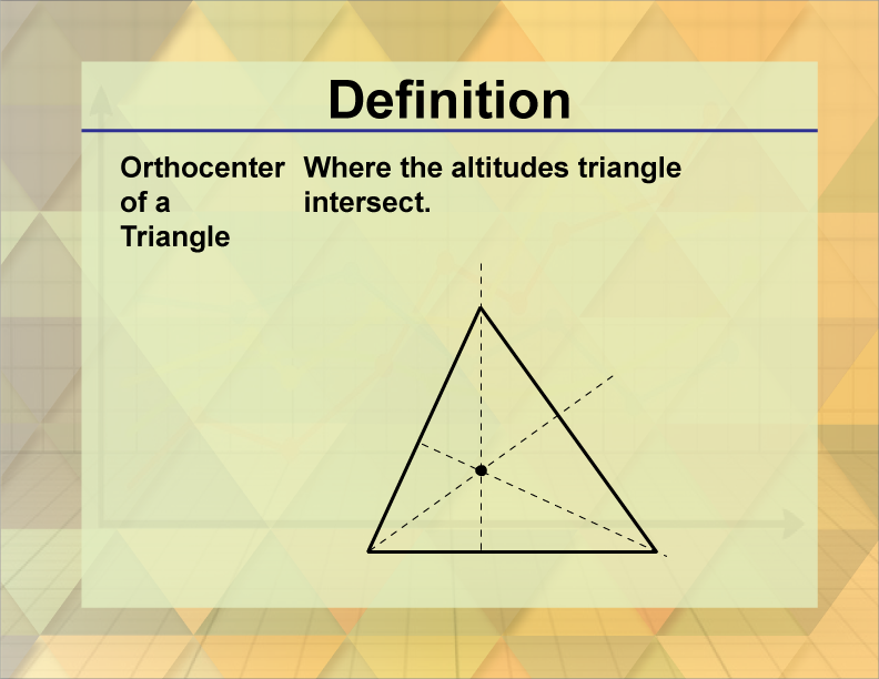 Definition Triangle Concepts Orthocenter Of A Triangle Media4math 1273