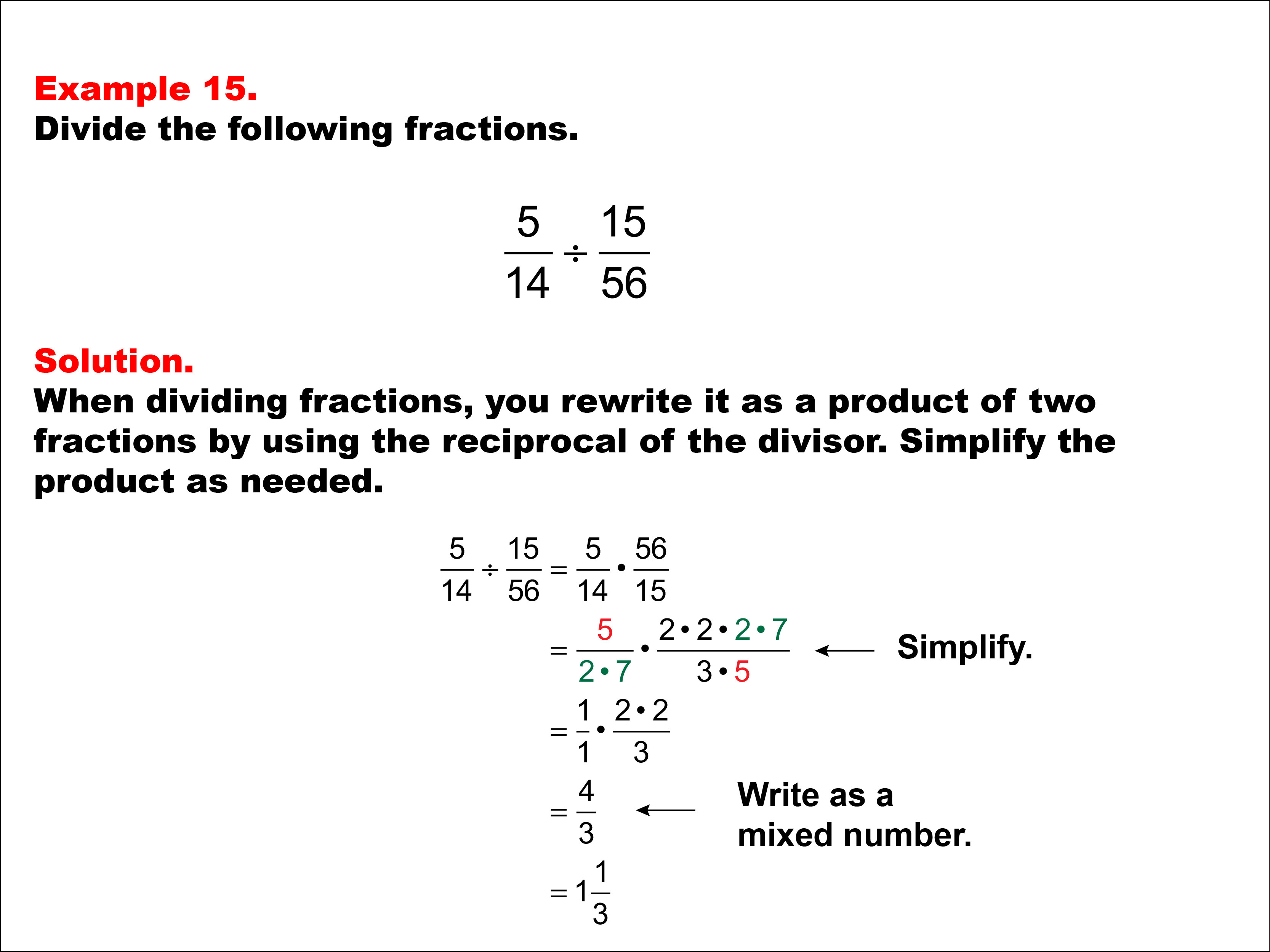 Student Tutorial Dividing Fractions Media4Math