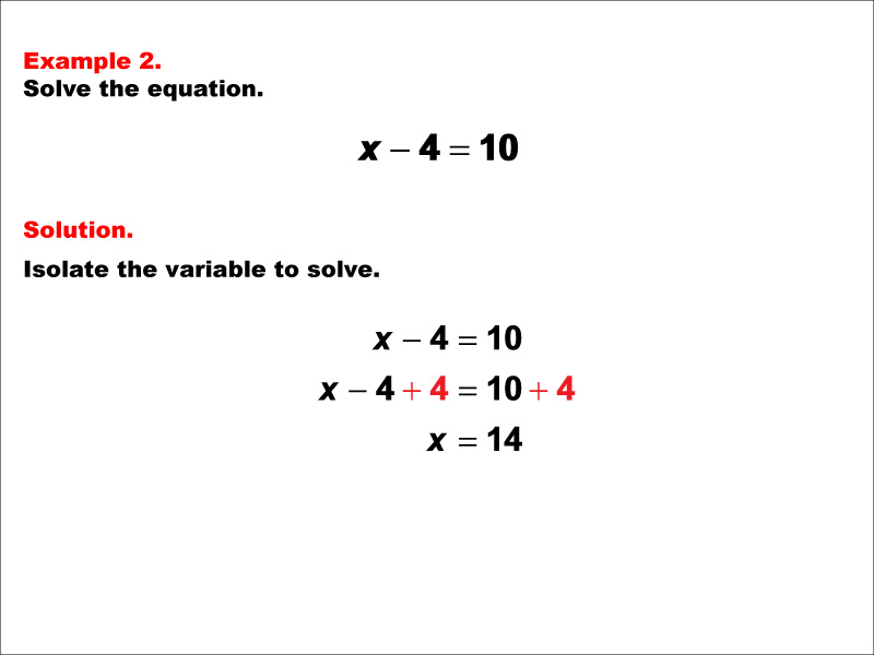 Math Example One Variable Equations Example 02 Media4Math