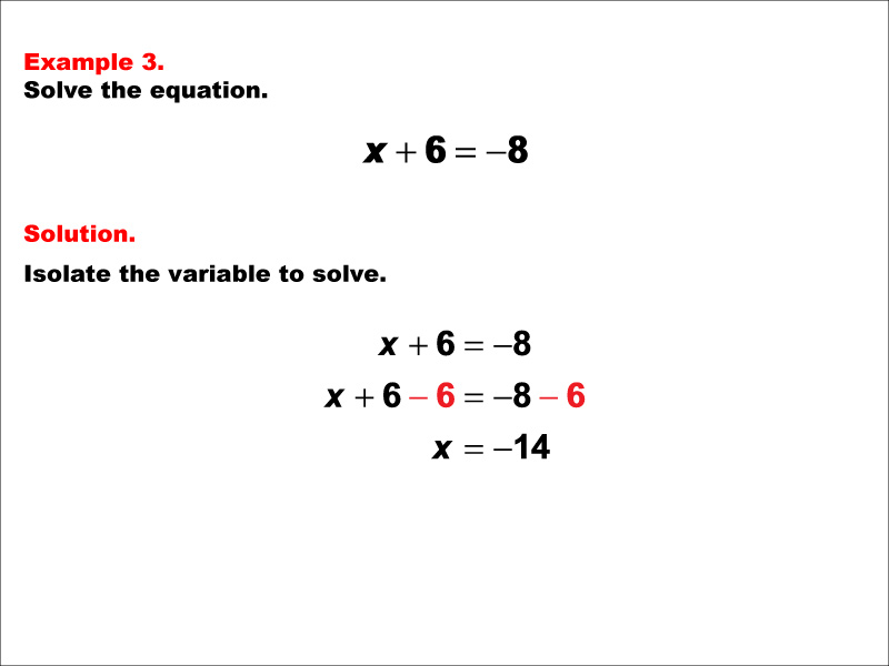 Math Example Solving Equations One Variable Equations Example 3 