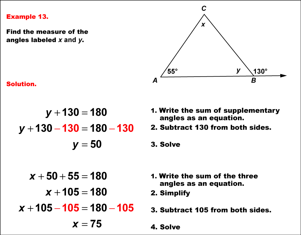 solve geometric problems with angles and triangles
