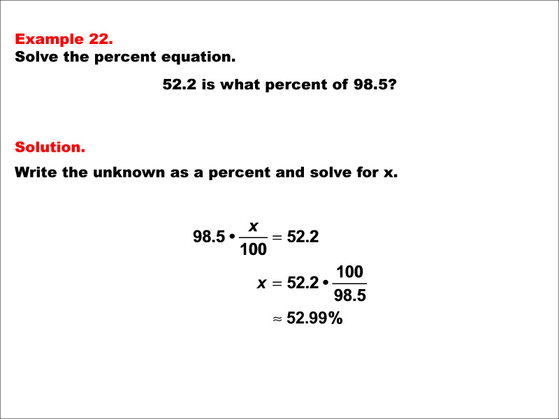 how to solve percent equations word problems