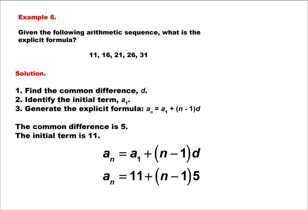 Math Examples Collection Explicit And Recursive Formulas Media4Math