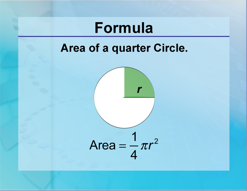 quarter of a circle