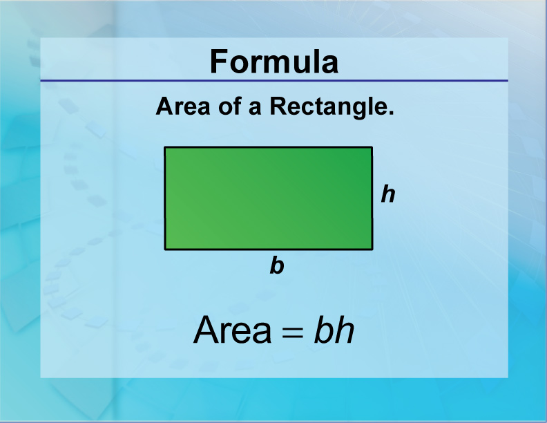 area of rectangle formula