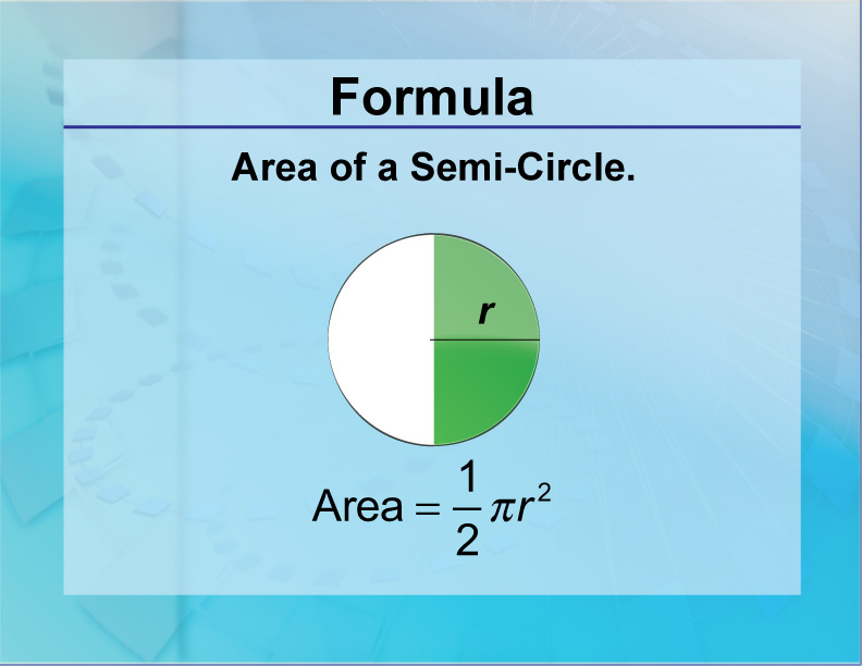 rectangle surface area of a semicircle
