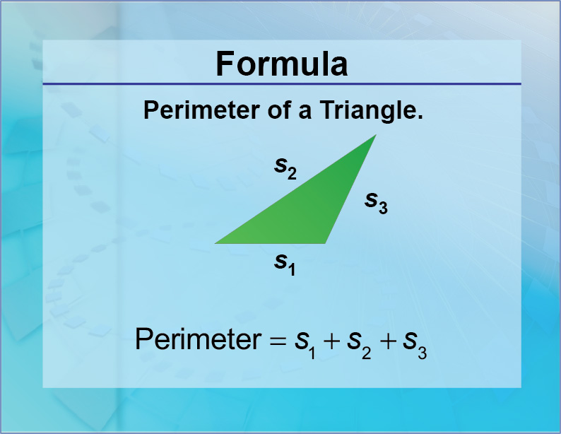 Formulas--Perimeter of a Triangle