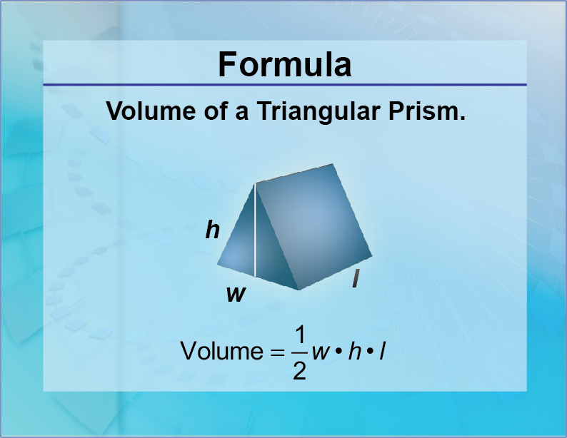math volume formulas