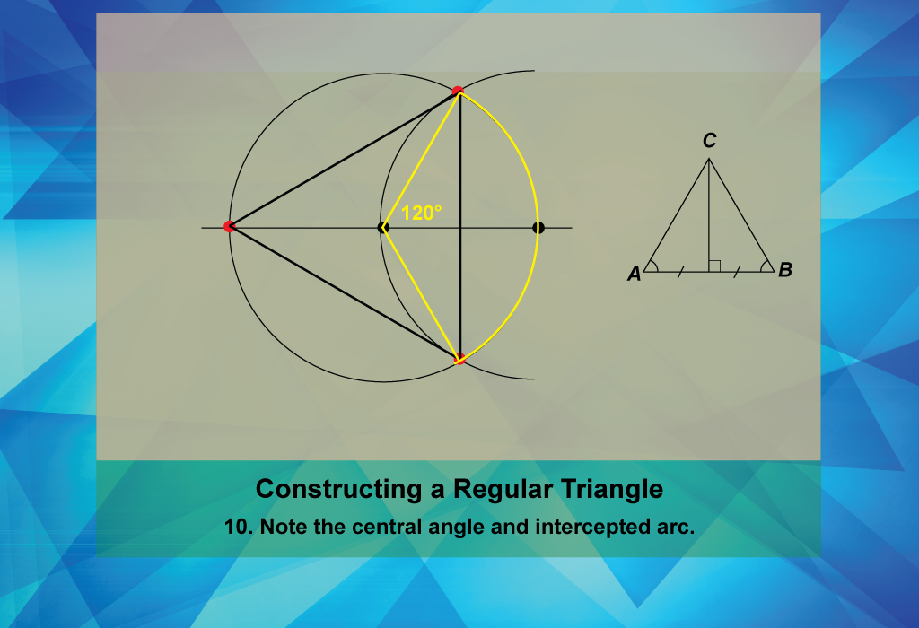 Step 10. Note the central angle and intercepted arc.