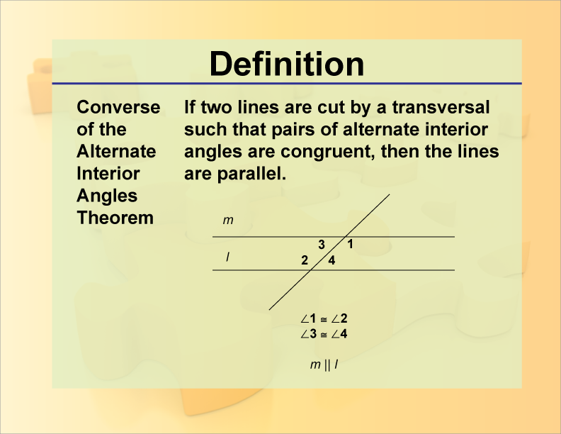 Definition Theorems And Postulates Converse Of The Alternate Interior 