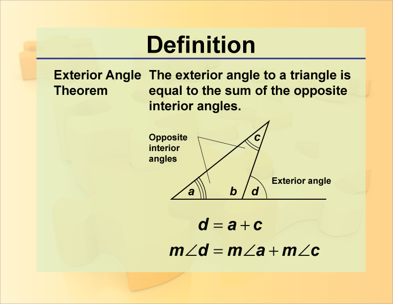 GeometryTheorems  ExteriorAngleTheorem 