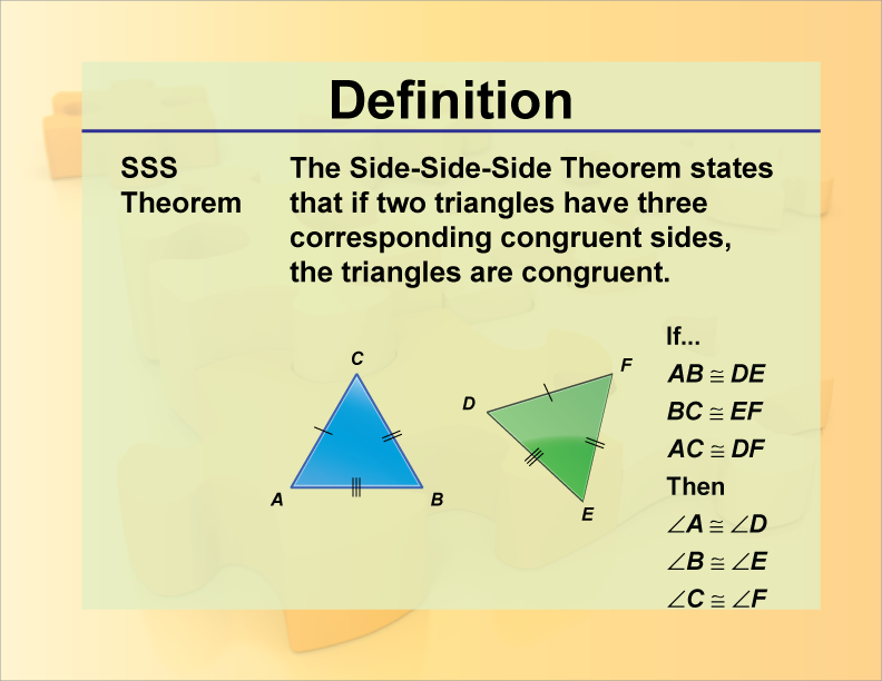 Definition Theorems And Postulates Sss Postulate Media4math 9753