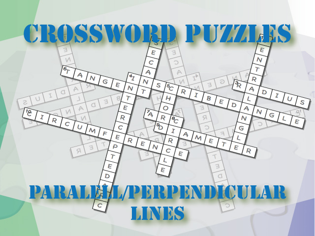 Interactive Crossword Puzzle Parallel and Perpendicular Lines Media4Math