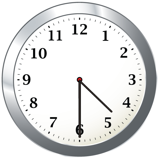 Clock Face Showing 4:30