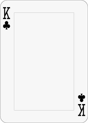 Math Clip Art--Playing Card: King of Clubs