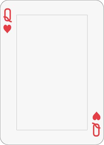 queen of hearts playing card template