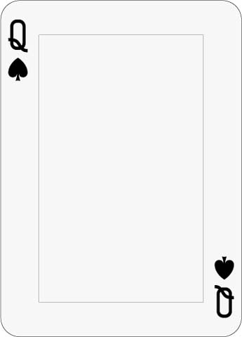 Math Clip Art--Playing Card: Queen of Spades | Media4Math