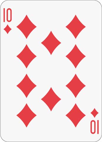 Math Clip Art--Playing Card: The 10 of Diamonds