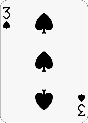 Math Clip Art--Playing Card: The 3 of Spades | Media4Math