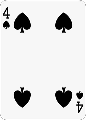 Math Clip Art--Playing Card: The 4 of Spades | Media4Math