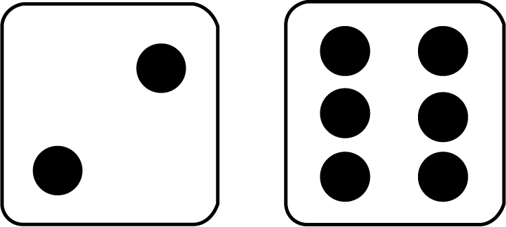 two dice clipart