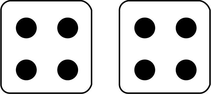 Two Dice Showing the Sum of 8, Version C