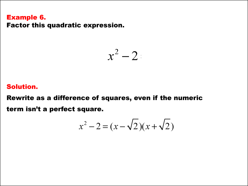 difference math example