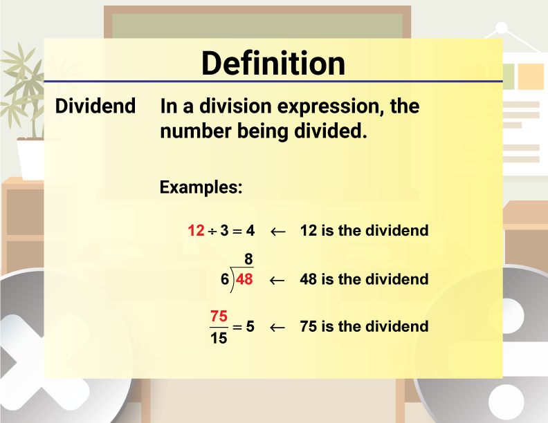 Math Video Definition 8--Multiplication and Division Concepts--Dividend
