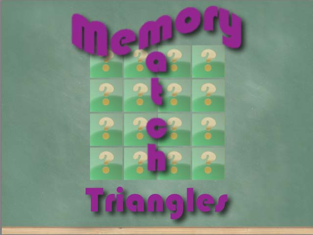Interactive Math Game--Memory Game, Triangles