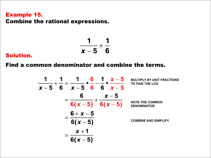 Math Example--Rational Concepts--Rational Expressions: Example 15