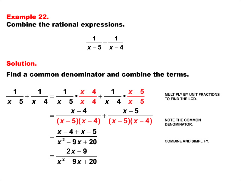 Math Example--Rational Concepts--Rational Expressions: Example 22