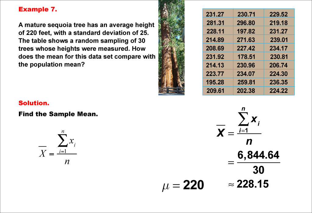 Student Tutorial Finding The Sample Mean Media4Math