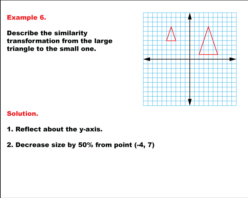 In this math example examine a similarity transformation for a geometric shapes.