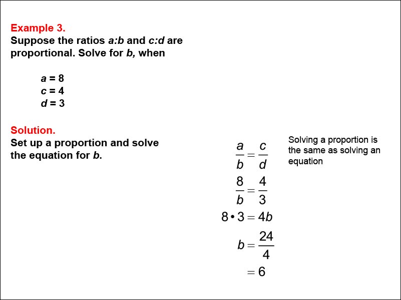 Math Example: Solving Proportions: Example 03 | Media4Math