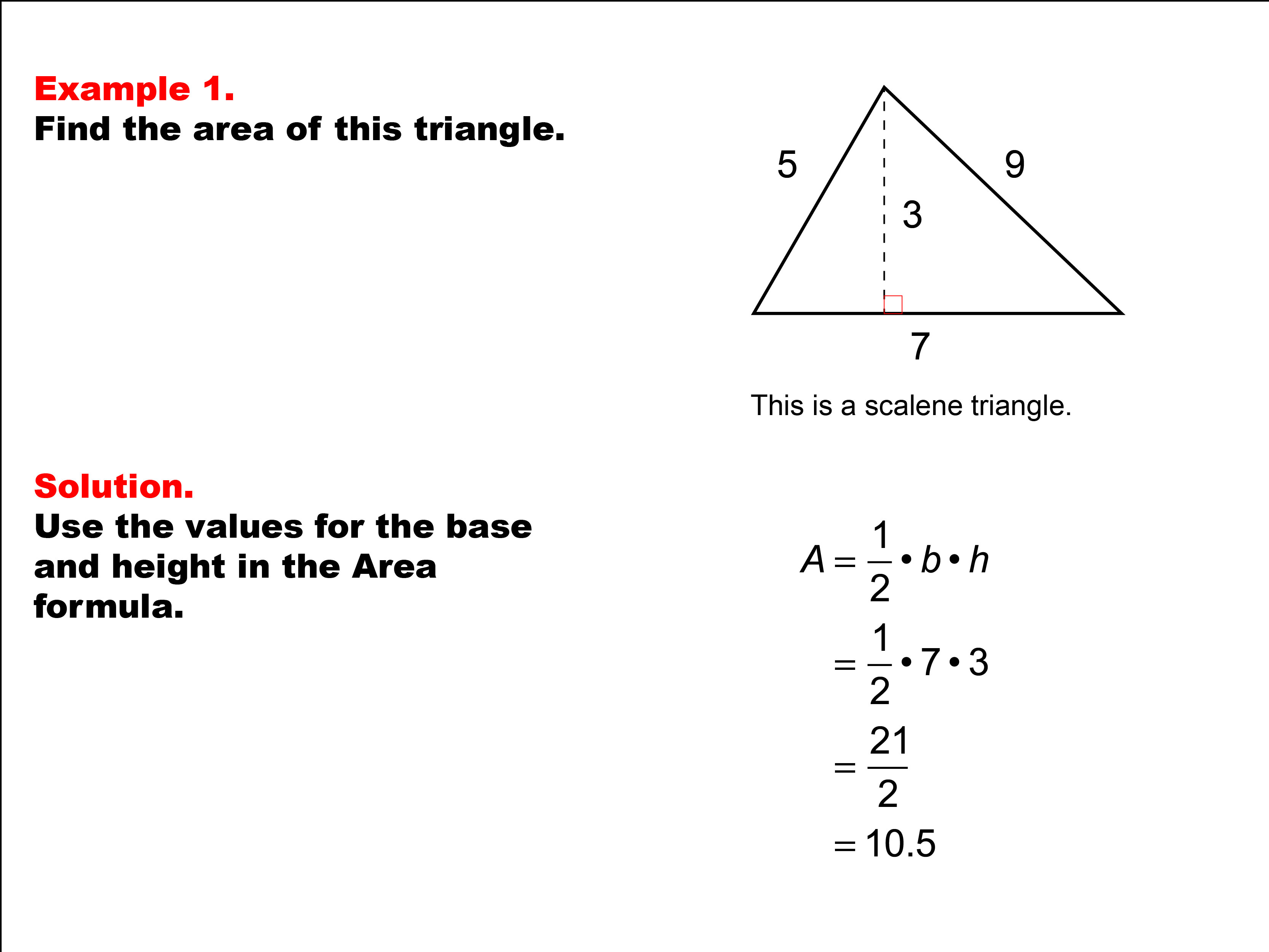 height of isosceles triangle