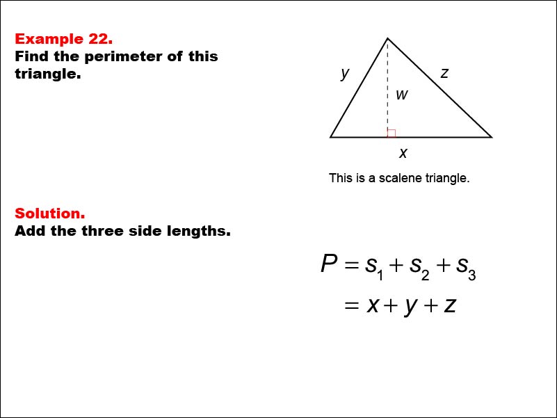 perimeter of isosceles triangle with missing side