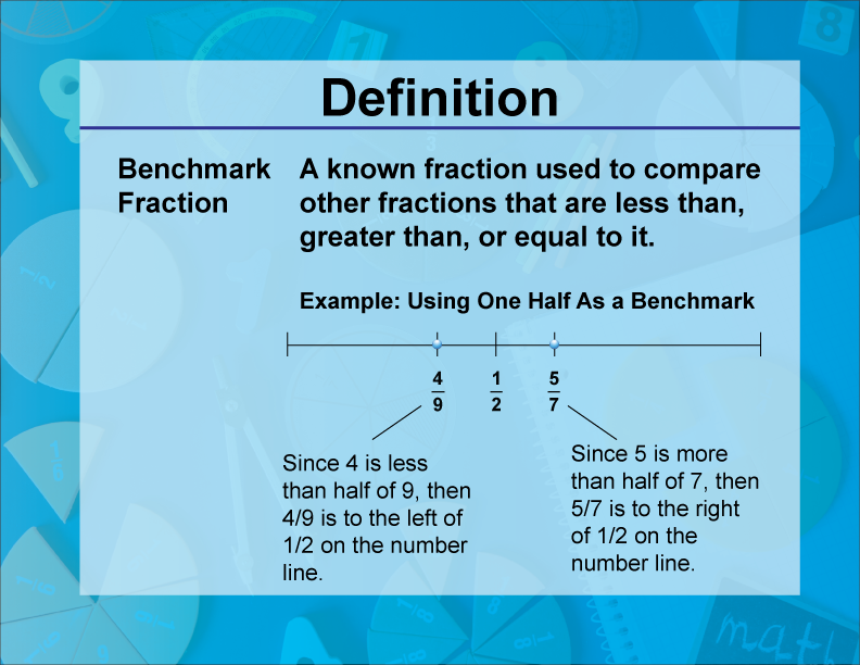 Video Definition 1--Fraction Concepts--Benchmark Fraction