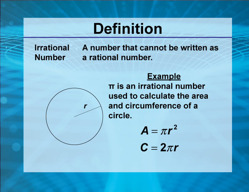Video Definition 17--Rationals and Radicals--Irrational Number (Spanish Audio)