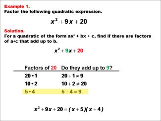 Quadratic Functions Collection | Media4Math