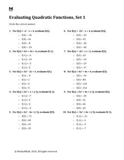 Quadratic Functions Collection | Media4Math