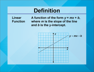 Math Video Definitions Collection: Linear Functions