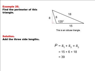 Math Example--Area and Perimeter--Triangles: Example 25