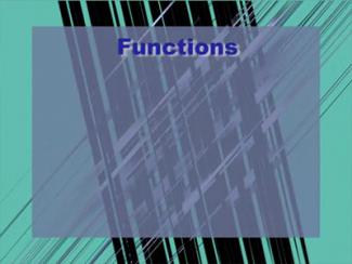 VIDEO: Algebra Applications: Linear Functions, Segment 1: Introduction.