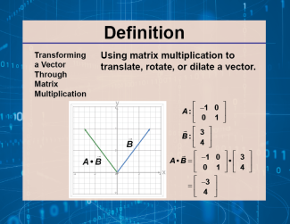Definition--Vector Concepts--Transforming a Vector Using Matrix Multiplication