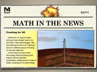 Math in the News: Issue 15--Fracking for Oil