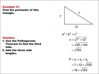 Math Example--Area and Perimeter--Triangles: Example 31