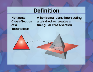 Video Definition 18--3D Geometry--Horizontal Cross-Section of a Tetrahedron