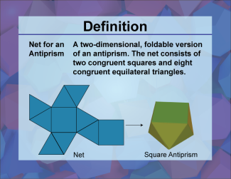 Video Definition 33--3D Geometry--Net for an Antiprism