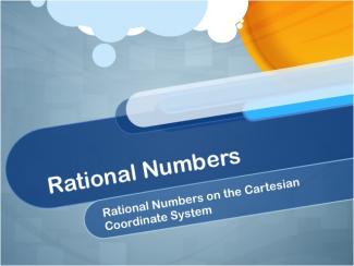 Closed Captioned Video: Rational Numbers: Rational Numbers on the Cartesian Coordinate System