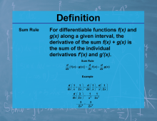 Definition--Calculus Topics--Sum Rule